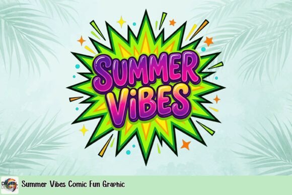 Capture the Season: The Summer Vibes Comic Fun Graphic