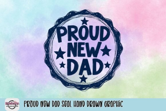 Celebrate Fatherhood with a Charming Hand-Drawn Seal Graphic
