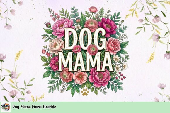 Celebrate the Pack: The Dog Mama Floral Graphic