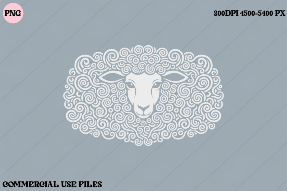 Elevate Your Brand with Ornate Sheep Head Graphic Design