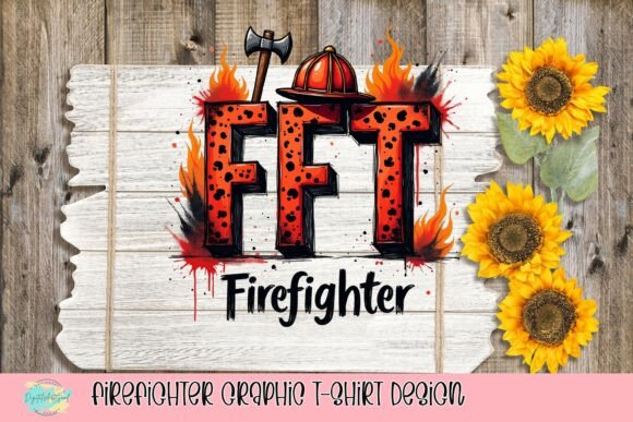 Firefighter Graphic T-Shirt Design: Bold FFT Apparel Art