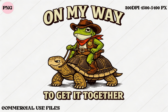 Frog Cowboy Riding Turtle: A Hilariously Unique Graphic Asset