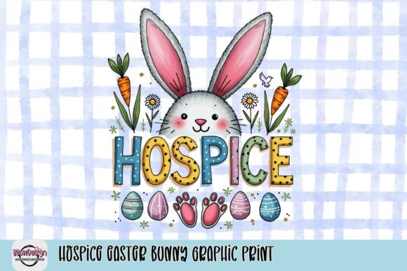 Hospice Easter Bunny Graphic Print: A Heartwarming Design Asset