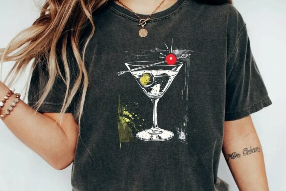 Timeless Appeal: The Retro Martini Glass Graphic