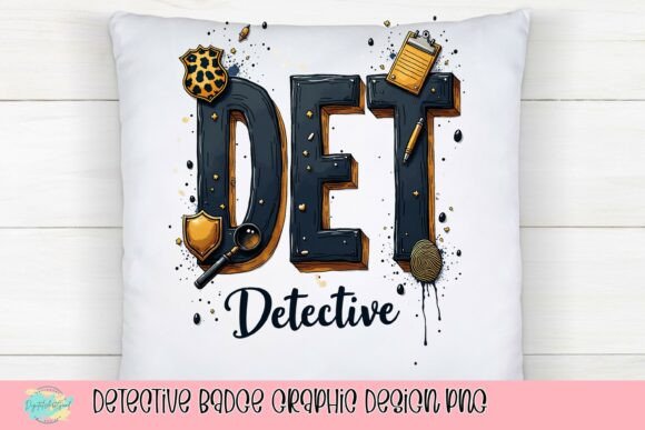 Unleash the Mystery: Detective Badge Graphic Design PNG for Your Projects