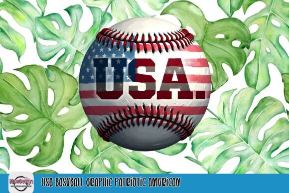 USA Baseball Graphic: Patriotic American Spirit